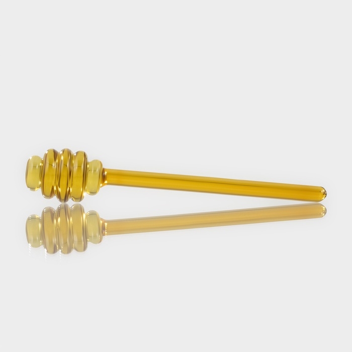 Палочка стеклянная для мёда «Медок», 15×3,2 см, цвет жёлтый Палочка стеклянная для мёда «Медок», 15×3,2 см, цвет жёлтый