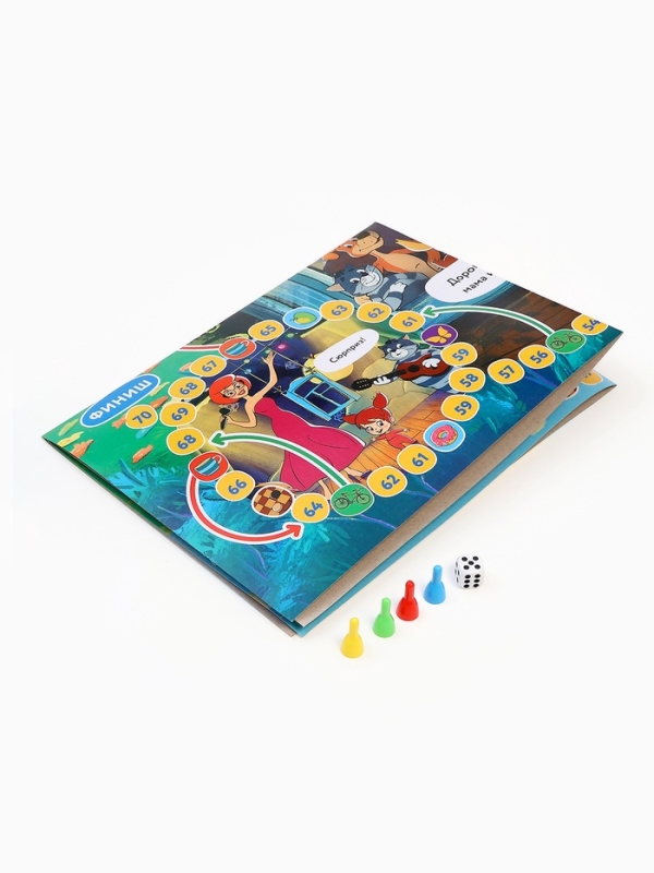 Настольная игра - ходилка «Простоквашино», 2-4 игрока, 5+ Настольная игра - ходилка «Простоквашино», 2-4 игрока, 5+