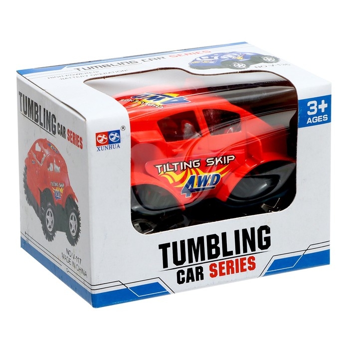 Машина-перевёртыш «Безумный гонщик», работает от батареек, световые эффекты, цвета МИКС