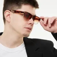 Очки солнцезащитные женские &laquo;OneSun. Леопардовый принт&raquo;, uv 400, дужка 14.5 см, ширина 14 см, 4.5&times;6 см, флекс-дужки