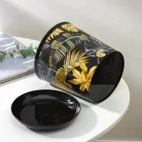 Горшок для цветов с поддоном Доляна «Голди.Тропики», 1,6 л, d=14 см, h=15,5 см, пластиковый, цвет чёрный Горшок для цветов с поддоном Доляна «Голди.Тропики», 1,6 л, d=14 см, h=15,5 см, пластиковый, цвет чёрный