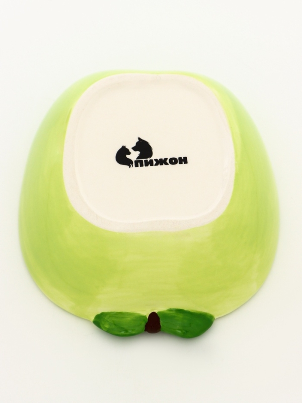 Миска керамическая для грызунов  Миска керамическая для грызунов "Зелёное яблоко" 8,5 х 13 х 4 см
