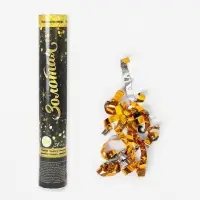 Хлопушка пневматическая &laquo;Золотая&raquo;, фольга, серпантин, 30 см