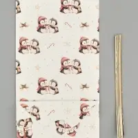 Подарочные пакеты с зажимами, набор 10 шт. &laquo;Новогодний подарок 1&raquo;, 12&times;24&times;8 см