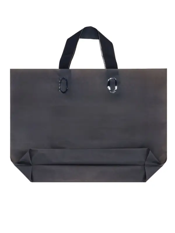 Пакет с петлевой ручкой черный 35 х 25 х 8 см 80 мкм Пакет с петлевой ручкой черный 35 х 25 х 8 см 80 мкм