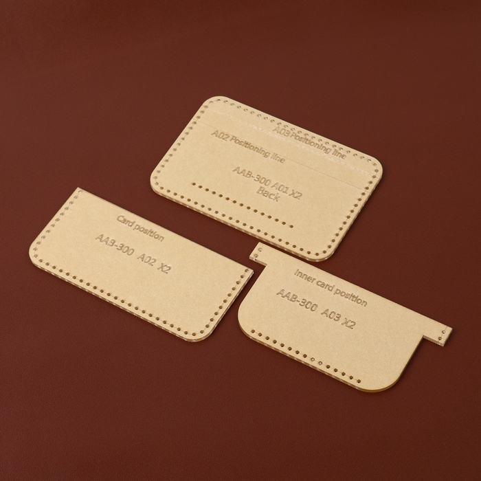 Набор лекал «Картхолдер с отделениями», 7 × 10 × 0,5 см, 3шт, акрил