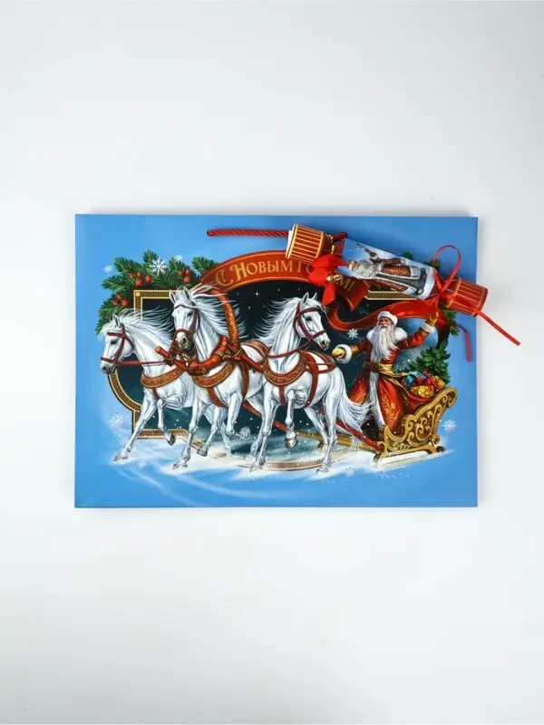 Пакет подарочный «Новогодний сюрприз», с конфетой и коробкой-конфета, 31 × 11 × 40 см