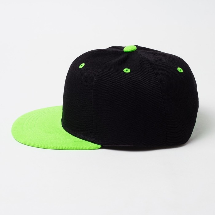 Бейсболка с прямым козырьком для мальчика MINAKU, размер 54, цвет чёрный/зеленый Бейсболка с прямым козырьком для мальчика MINAKU, размер 54, цвет чёрный/зеленый