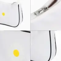 Сумка молодёжная на молнии, с принтом, 24&times;6.5&times;17 см, белая