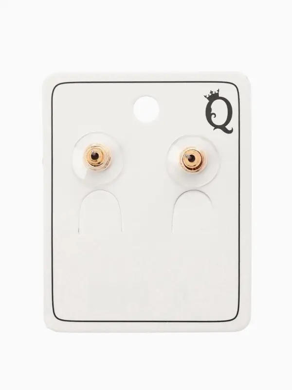 Серьги &laquo;Вытянутые сердечки&raquo;, красные в золоте