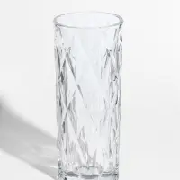 Ваза &laquo;Шерри&raquo;, крупные ромбы, 23.5&times;9.5 см, стекло, прозрачная