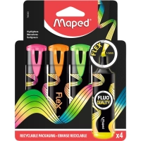 Набор текстовыделителей Maped FLUO PEP'S FLEX,1-5мм,4цв/наб, 740300