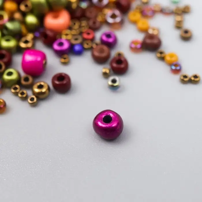 Бисер стекло 6/0 - 15/0 «Ассорти кофейное» d=1.5-4 мм, н-р 10 г Бисер стекло 6/0 - 15/0 «Ассорти кофейное» d=1.5-4 мм, н-р 10 г