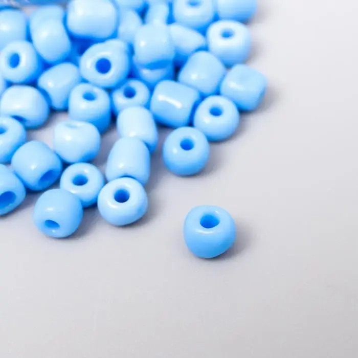 Бисер круглый 6/0 в бутылочке  Бисер круглый 6/0 в бутылочке "Джинсовый голубой"  20 гр