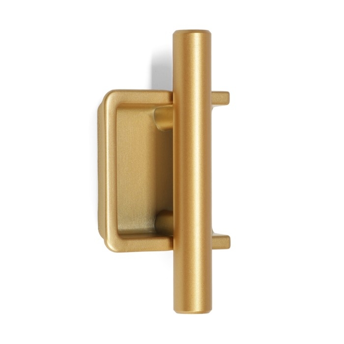 Ручка врезная,  Ручка врезная, "Hidden", мо 32 мм, цвет сатиновое золото