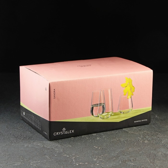 Набор стаканов «Сандра», 380 мл, 6 шт, цвет чёрный Набор стаканов «Сандра», 380 мл, 6 шт, цвет чёрный