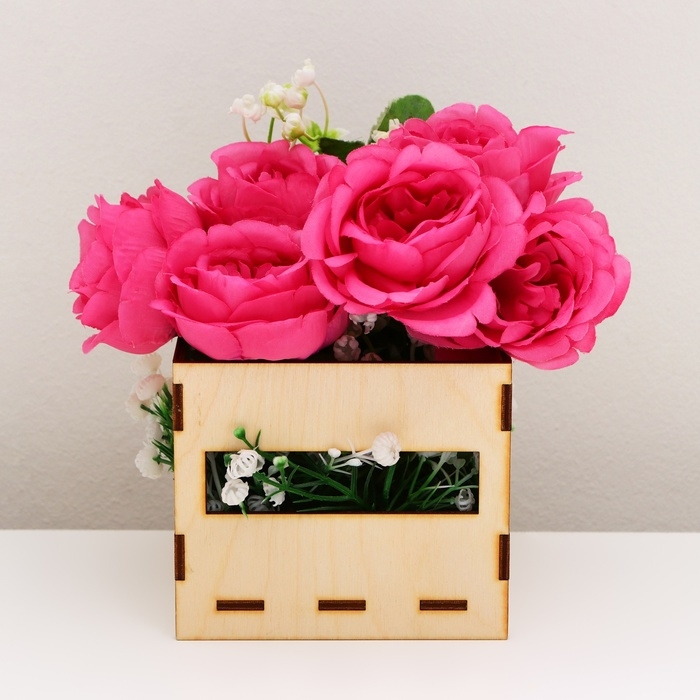 Кашпо  деревянное  11,5 х 10,5 х 9 см Кашпо  деревянное  11,5 х 10,5 х 9 см