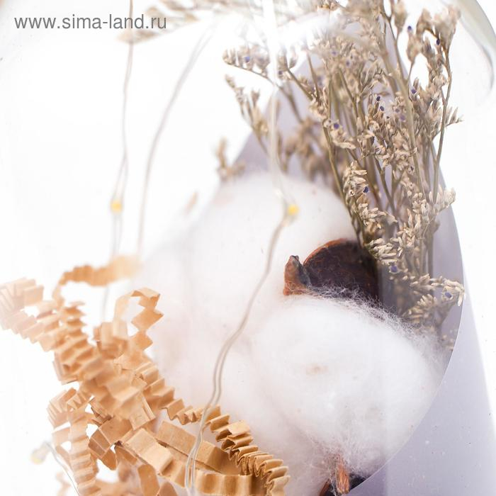 Ночник-колба Ночник-колба "Цветок из хлопка" LED батарейки 3хААА МИКС 9,5х9,5х19 см RISALUX