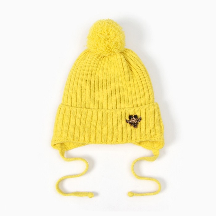 Шапка детская, цвет жёлтый, размер 52-54 Шапка детская, цвет жёлтый, размер 52-54
