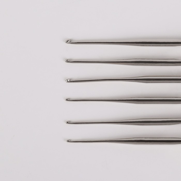 Набор крючков для вязания, d = 0,5-1 мм, 12 см, 6 шт Набор крючков для вязания, d = 0,5-1 мм, 12 см, 6 шт