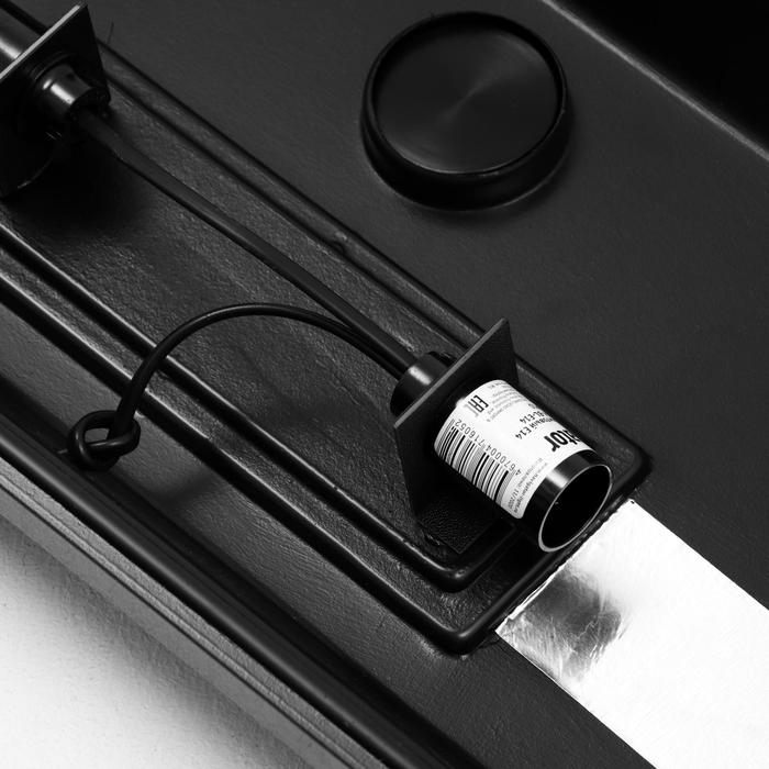 Аквариум Аквариум "Панорамный" с крышкой, 60 литров, 64 х 26,2 х 36 см, чёрный