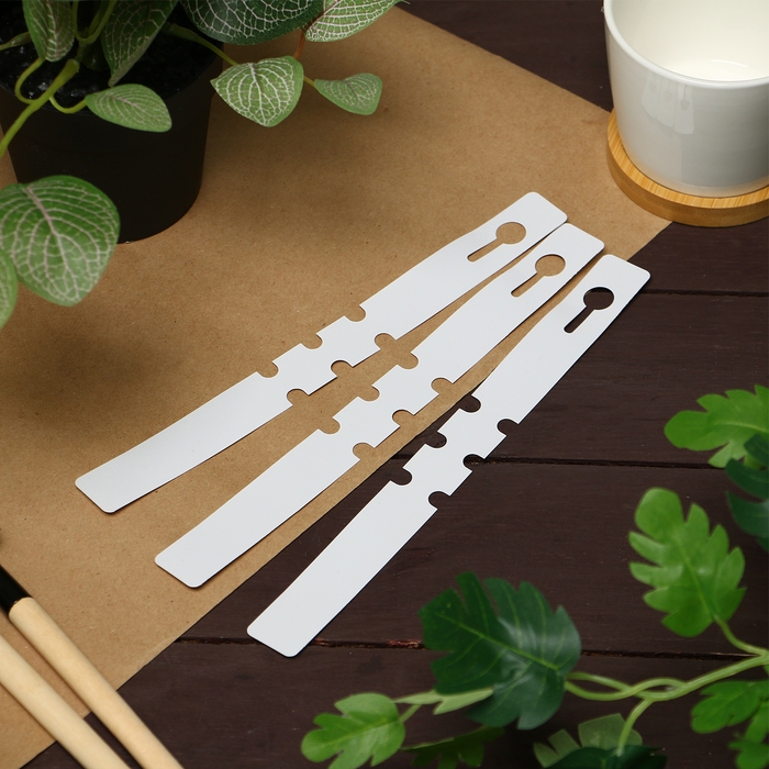 Бирки садовые для маркировки, 27 × 2 см, набор 20 шт., пластик, МИКС, Greengo