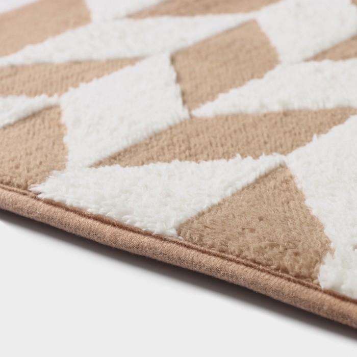 Коврик для ванной и туалета Доляна &laquo;Ралли&raquo;, 40&times;60 см, цвет коричневый