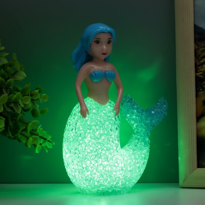 Ночник Ночник "Русалочка" LED RGB от батареек 3хLR44 МИКС 10х10х15,5см RISALUX