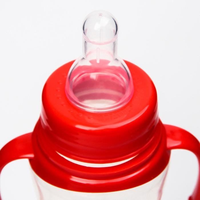 Бутылочка для кормления, классическое горло, 250 мл., от 0 мес., приталенная, с ручками, цвет МИКС Бутылочка для кормления, классическое горло, 250 мл., от 0 мес., приталенная, с ручками, цвет МИКС