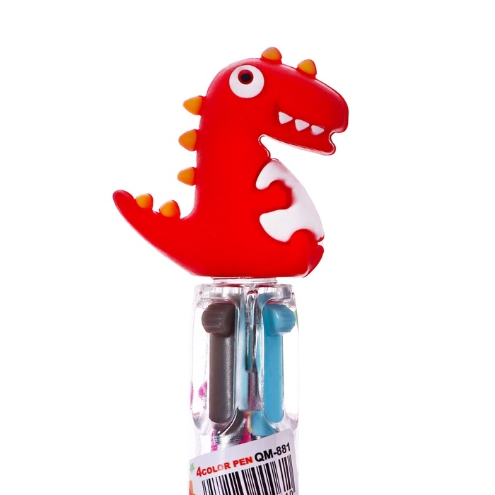 Многоцветная шариковая ручка Calligrata Многоцветная шариковая ручка Calligrata "Дракон" автоматическая, 4-х цветная, МИНИ, красная