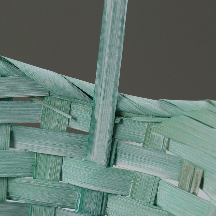 Набор корзин, 19х7,5х9,5/31 см, 22х9х11/34 см, 24х9х11,5/35 см, 3 шт, зелёные, бамбук Набор корзин, 19х7,5х9,5/31 см, 22х9х11/34 см, 24х9х11,5/35 см, 3 шт, зелёные, бамбук