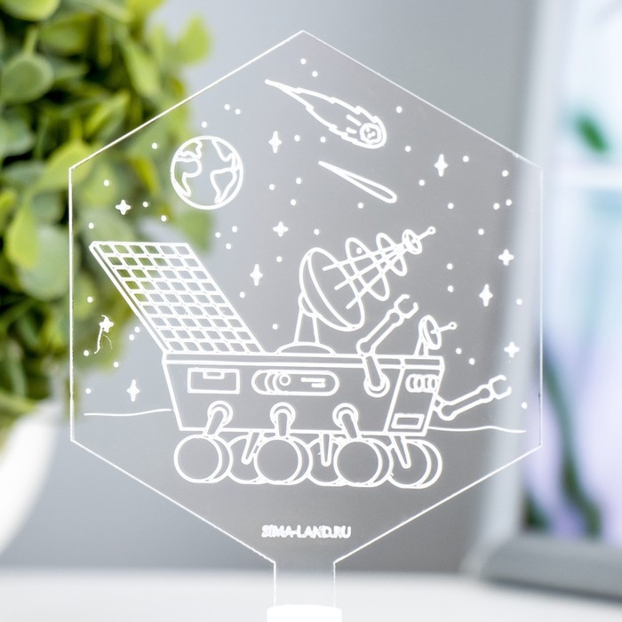 Светильник Светильник "Луноход" LED RGB 6 цветов от батареек LR1130, 3шт 8х10,5 см RISALUX