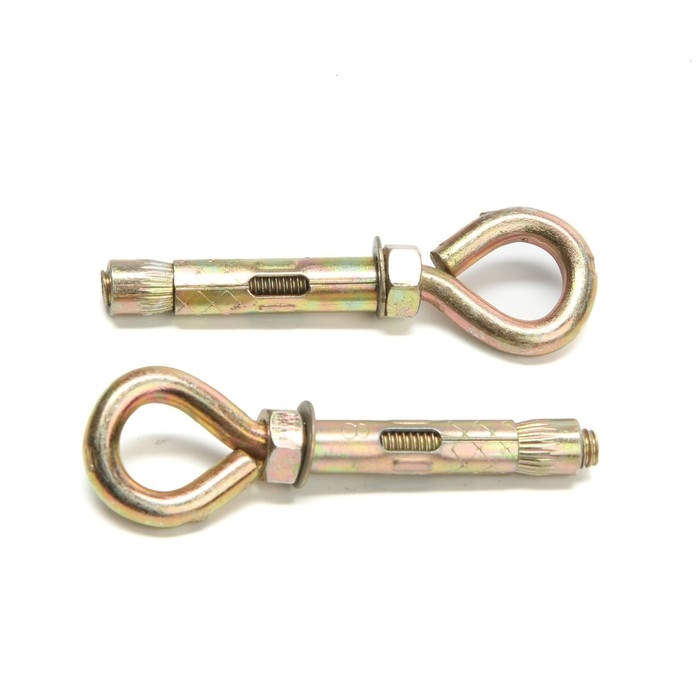 Анкерный болт ЛОМ, с кольцом, оцинкованный, 8х45 мм, 100 шт Анкерный болт ЛОМ, с кольцом, оцинкованный, 8х45 мм, 100 шт