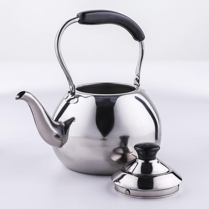 Чайник для плиты из нержавеющей стали Orchid, 2 л, цвет серебряный Чайник для плиты из нержавеющей стали Orchid, 2 л, цвет серебряный