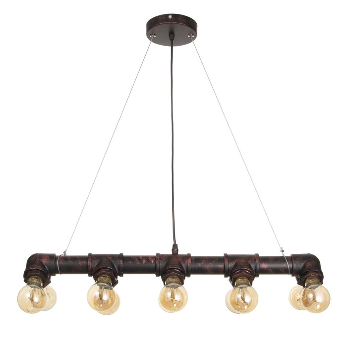 Подвес "Тубо" 10хЕ27 40Вт черный-медь 7х5х7-127см BayerLux