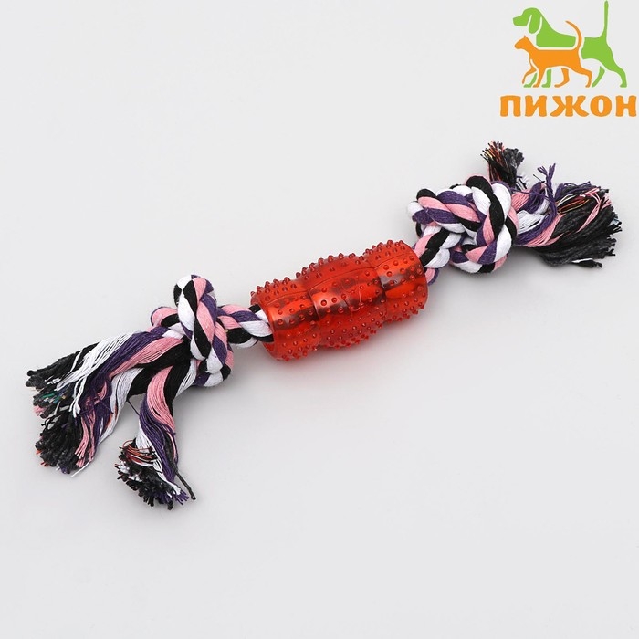 Игрушка тренировочная канатная Игрушка тренировочная канатная "Леденец", микс цветов