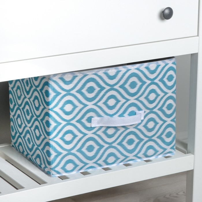 Короб для хранения Доляна «Лагуна», 37×27×27 см, цвет бирюзовый Короб для хранения Доляна «Лагуна», 37×27×27 см, цвет бирюзовый