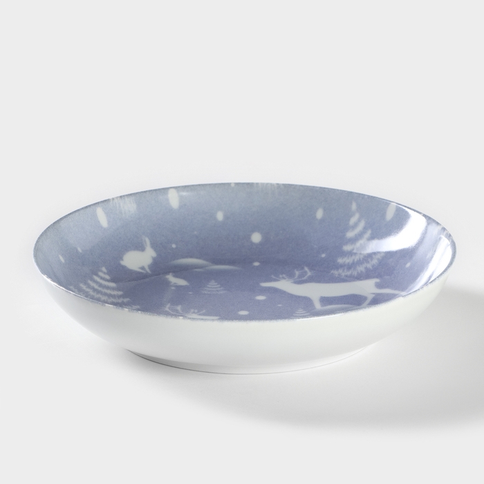 Тарелка фарфоровая «Зимний лес», 700 мл, d=20,5 см Тарелка фарфоровая «Зимний лес», 700 мл, d=20,5 см