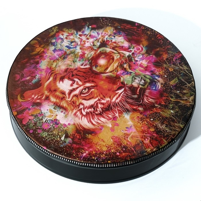 Шаманский бубен Шаманский бубен "Тигр-бабочка" с колотушкой 5х25х25 см