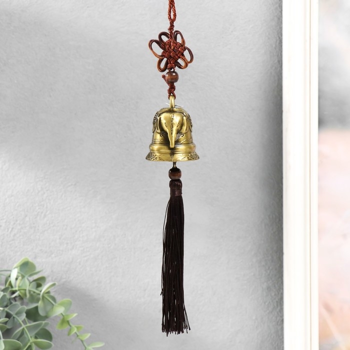 Колокольчик металл Колокольчик металл "Слон и узел счастья" 32 см
