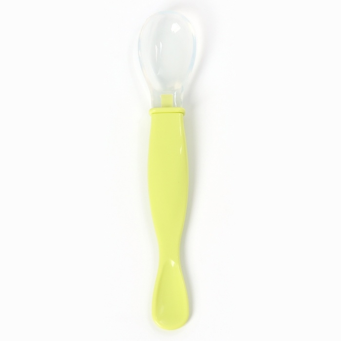 Ложка детская силиконовая для кормления, цвет зеленый Ложка детская силиконовая для кормления, цвет зеленый