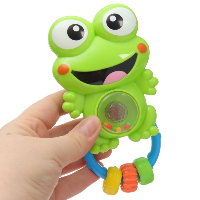 Музыкальная погремушка «Лягушка», светится, Крошка Я Музыкальная погремушка «Лягушка», светится, Крошка Я