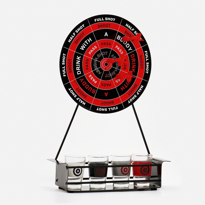 Игра  Игра "Пьяный дартс", мишень d-20 см, 4 стопки, 4 дротика, 41.5 х 19 х 20 см