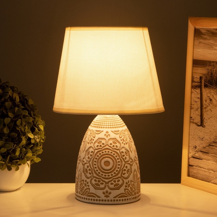 Лампа настольная Лампа настольная "Замира" 1х40Вт Е14 какао 20х20х32см