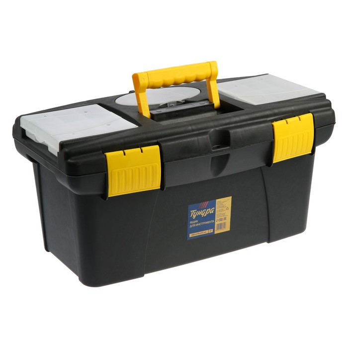 Ящик для инструмента ТУНДРА, 19 Ящик для инструмента ТУНДРА, 19", 490 х 275 х 240 мм, пластиковый