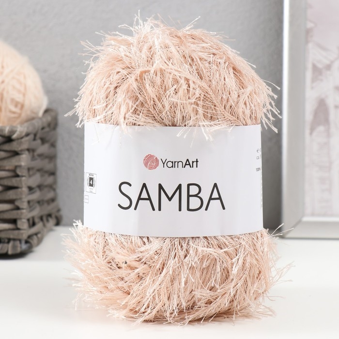 Пряжа "Samba" 100% полиэстер 150м/100гр (04 бежевый)