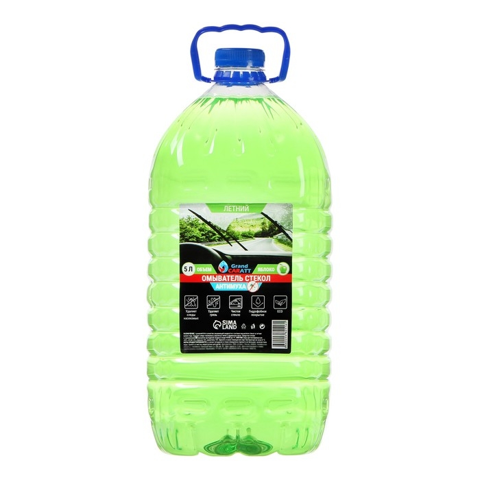 Омыватель стекол Grand Caratt летний, Антимуха, Яблоко, 5 л Омыватель стекол Grand Caratt летний, Антимуха, Яблоко, 5 л