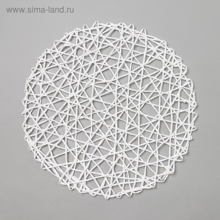 Салфетка сервировочная Доляна  "Трава", цв.молочный, d 38 см