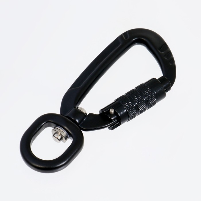 Карабин с байонетной муфтой и вертлюгом, 9х4 см, 400кг, микс Карабин с байонетной муфтой и вертлюгом, 9х4 см, 400кг, микс