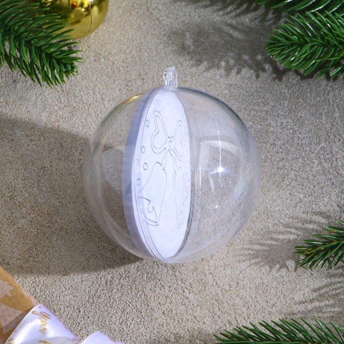 Ёлочное украшение под раскраску «Колокольчики» размер: 8 см; 2 шт., кисть Ёлочное украшение под раскраску «Колокольчики» размер: 8 см; 2 шт., кисть